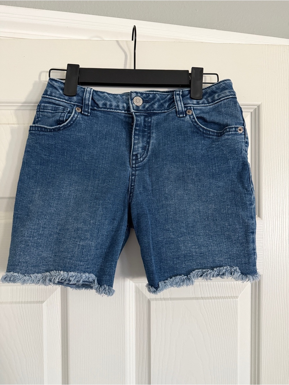 Cat & Jack Dark Blue Frayed Hem Denim Shorts